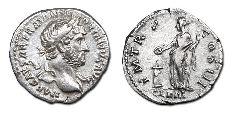 1800 år gammel sølvmynt fra keiser hadrian 1800 år gammel sølvmynt fra keiser hadrian